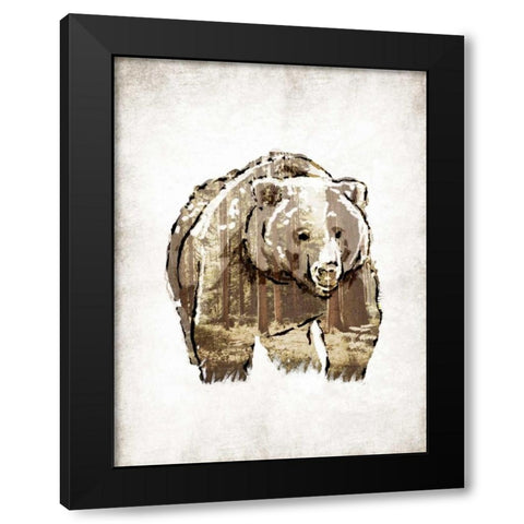 Butch in Woods Black Modern Wood Framed Art Print with Double Matting by OnRei