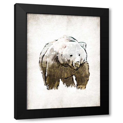 Butch in Forest Black Modern Wood Framed Art Print with Double Matting by OnRei