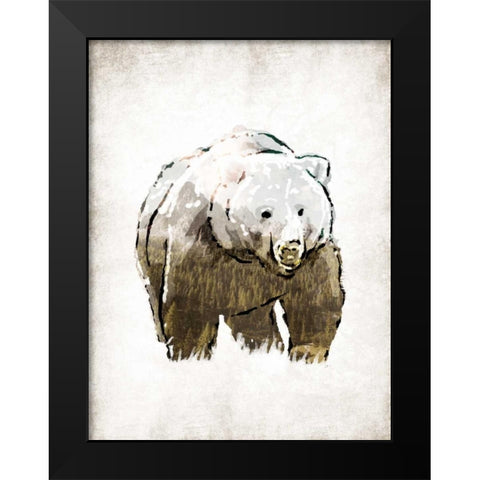 Butch in Forest Black Modern Wood Framed Art Print by OnRei