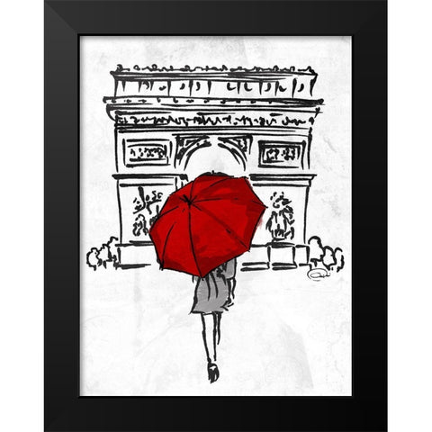 Walk away Black Modern Wood Framed Art Print by OnRei