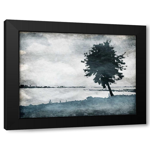 Enjoy The Scenery Black Modern Wood Framed Art Print with Double Matting by OnRei