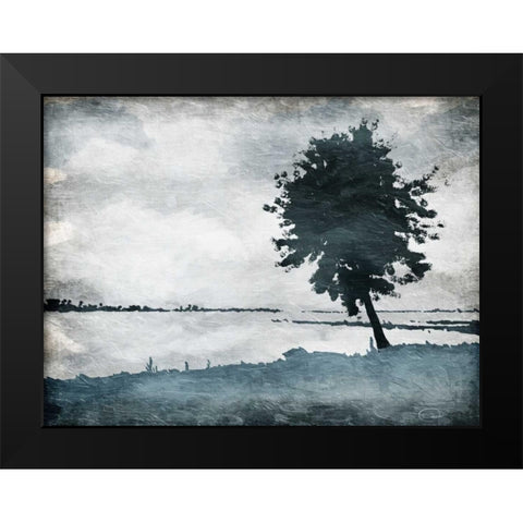 Enjoy The Scenery Black Modern Wood Framed Art Print by OnRei