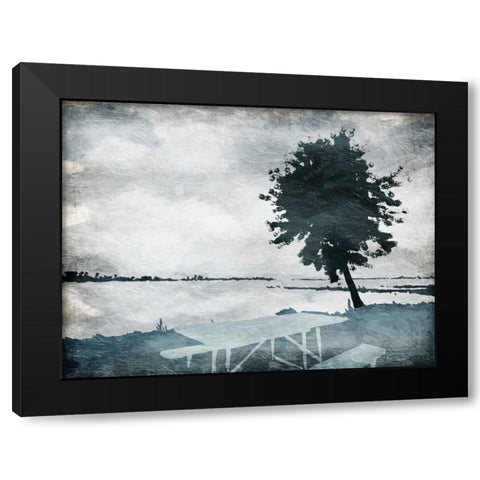 Enjoy The Picnic Black Modern Wood Framed Art Print with Double Matting by OnRei