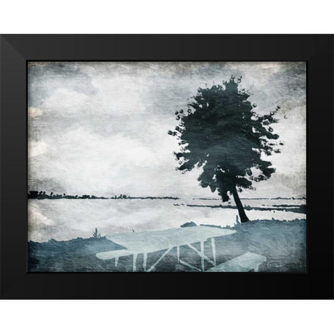 Enjoy The Picnic Black Modern Wood Framed Art Print by OnRei