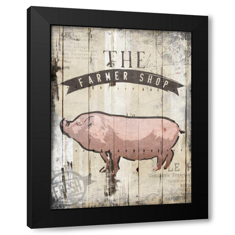 The Farmers Shop Black Modern Wood Framed Art Print with Double Matting by OnRei