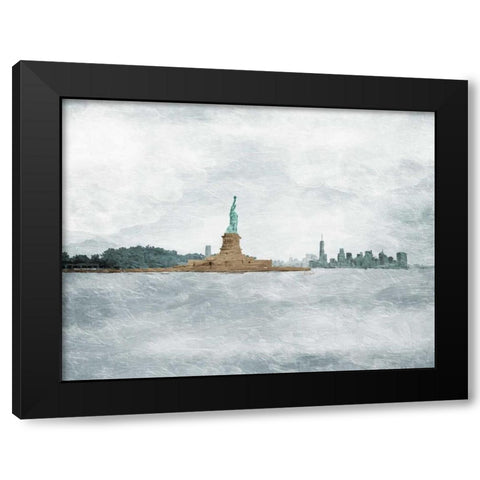 New York State Of Mind Black Modern Wood Framed Art Print with Double Matting by OnRei