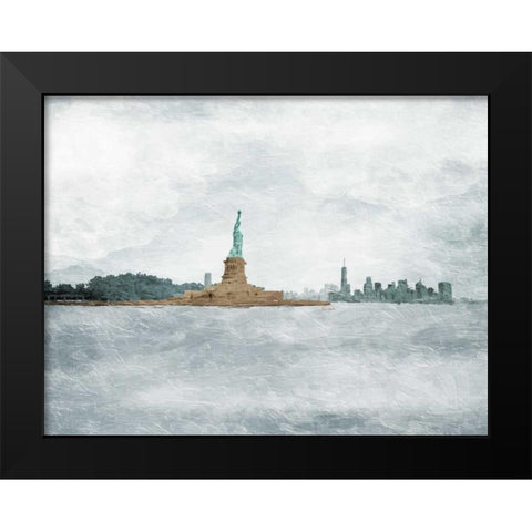 New York State Of Mind Black Modern Wood Framed Art Print by OnRei