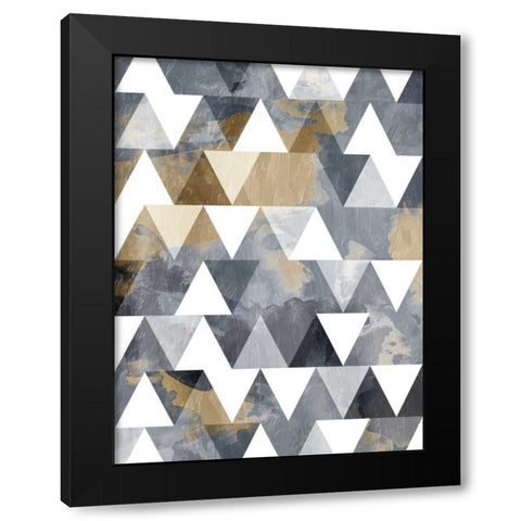 Nuetral Sky Windows Black Modern Wood Framed Art Print with Double Matting by OnRei