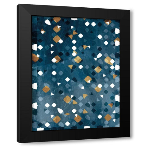 Lost In Abstract Black Modern Wood Framed Art Print with Double Matting by OnRei