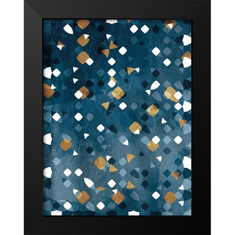 Lost In Abstract Black Modern Wood Framed Art Print by OnRei