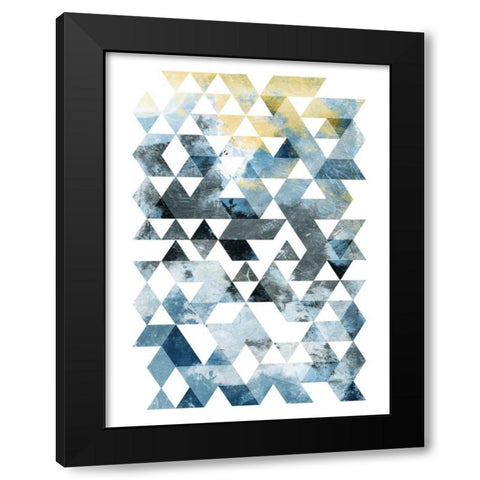 Grey Day Black Modern Wood Framed Art Print with Double Matting by OnRei