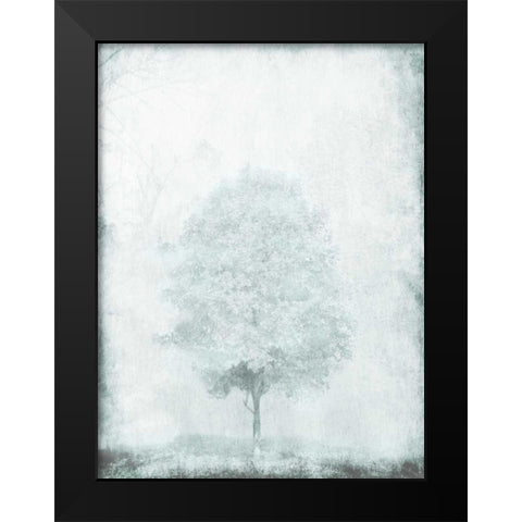 Snow Tree Black Modern Wood Framed Art Print by OnRei