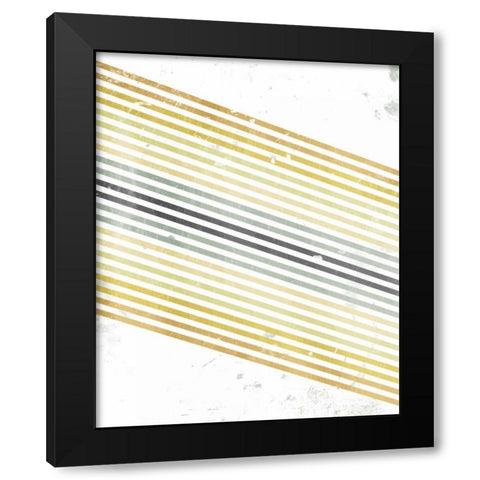 Grey Sun Black Modern Wood Framed Art Print with Double Matting by OnRei