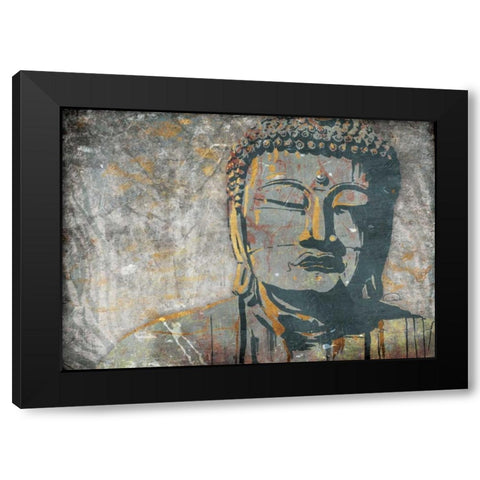 Find Serenity Black Modern Wood Framed Art Print with Double Matting by OnRei