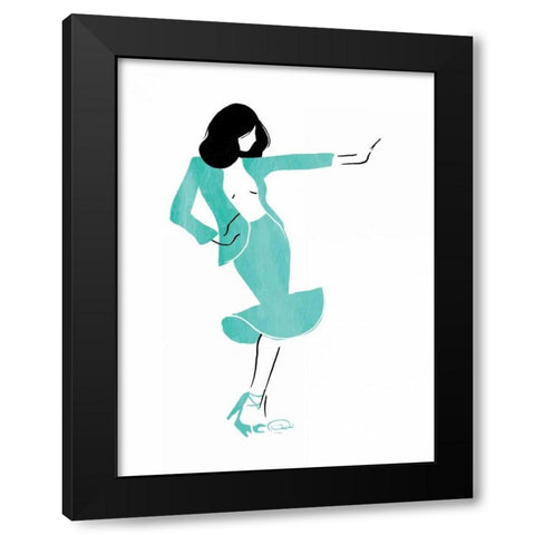 Stop It Black Modern Wood Framed Art Print with Double Matting by OnRei