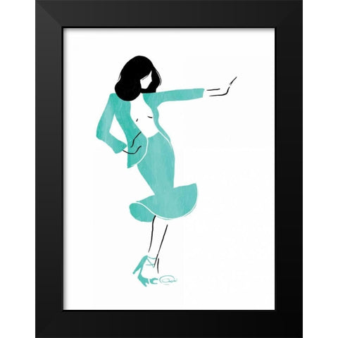 Stop It Black Modern Wood Framed Art Print by OnRei