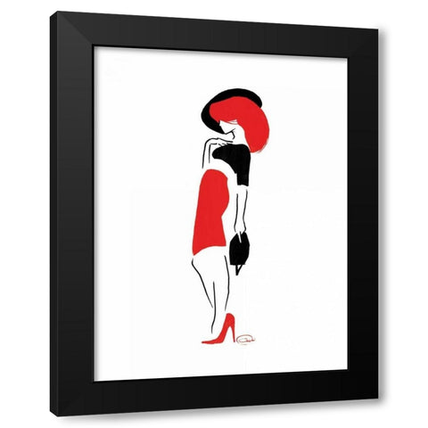 Who Me Too Black Modern Wood Framed Art Print with Double Matting by OnRei