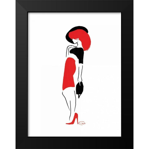 Who Me Too Black Modern Wood Framed Art Print by OnRei