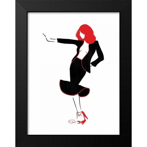 Stop It Too Black Modern Wood Framed Art Print by OnRei