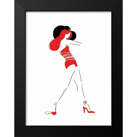 Work It Too Black Modern Wood Framed Art Print by OnRei