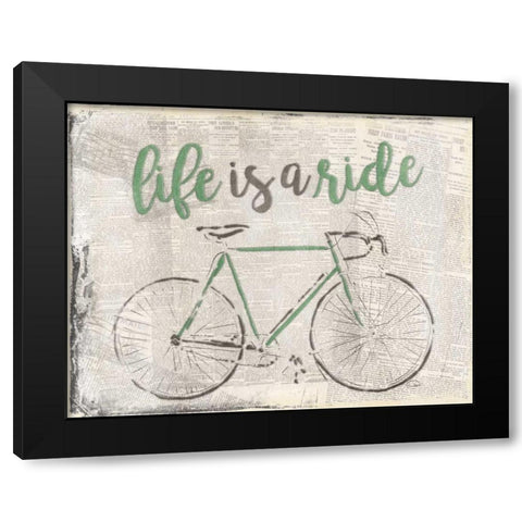 Is A Ride Black Modern Wood Framed Art Print with Double Matting by OnRei