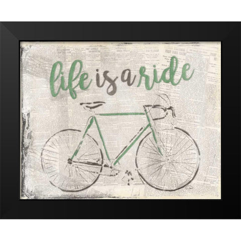 Is A Ride Black Modern Wood Framed Art Print by OnRei