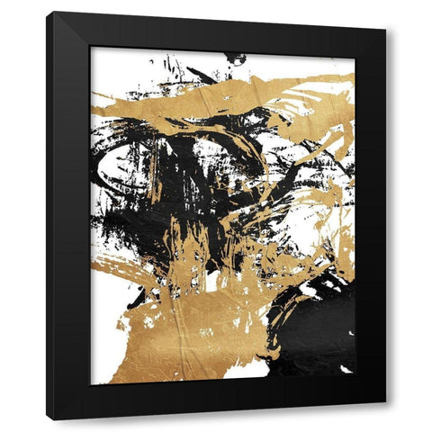 Jaidens Mess Black Modern Wood Framed Art Print with Double Matting by OnRei