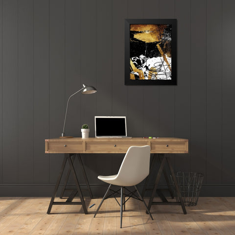 Focus Black Modern Wood Framed Art Print by OnRei