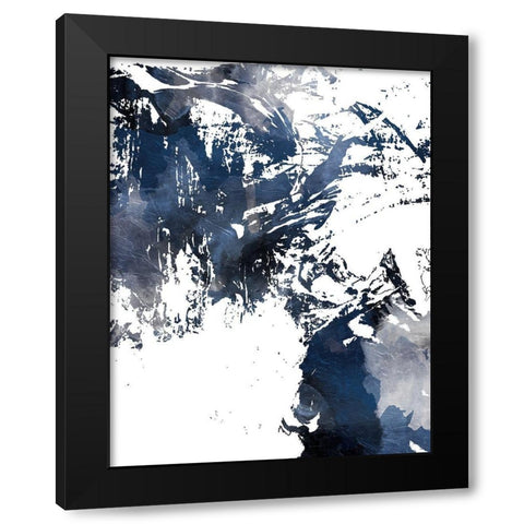 Blue Jay Mess Black Modern Wood Framed Art Print by On Rei