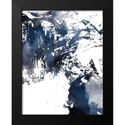 Blue Jay Mess Black Modern Wood Framed Art Print by On Rei