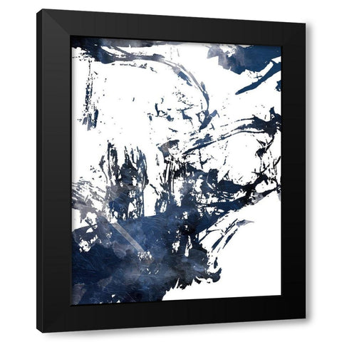 Blue Jay Mix Black Modern Wood Framed Art Print by On Rei