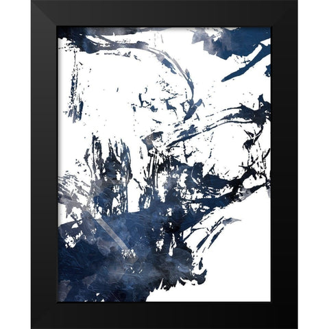 Blue Jay Mix Black Modern Wood Framed Art Print by On Rei