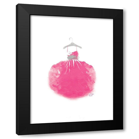 Puffy dress Two Black Modern Wood Framed Art Print with Double Matting by OnRei