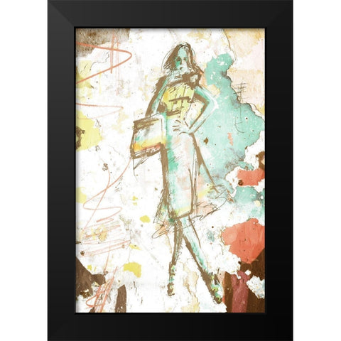 Fashion On The Wall Black Modern Wood Framed Art Print by OnRei