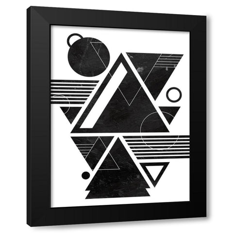 Future Landscape Black Modern Wood Framed Art Print with Double Matting by OnRei