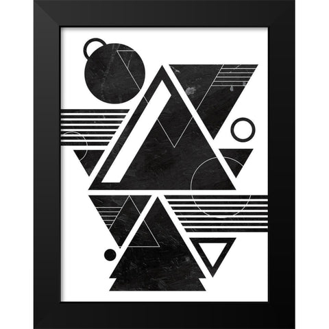 Future Landscape Black Modern Wood Framed Art Print by OnRei