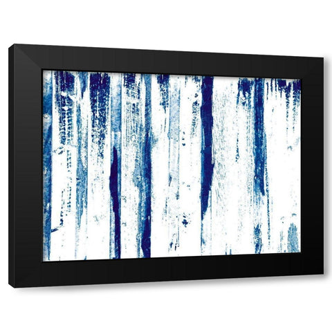 Blue Tears Black Modern Wood Framed Art Print with Double Matting by OnRei