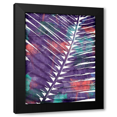 Cool Plant Black Modern Wood Framed Art Print with Double Matting by OnRei