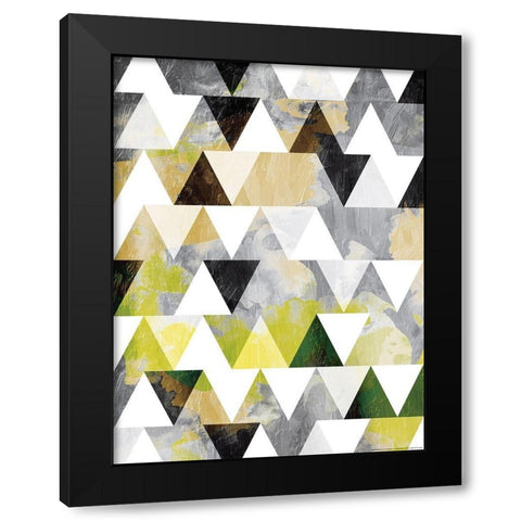 Fun Teeth Black Modern Wood Framed Art Print with Double Matting by OnRei