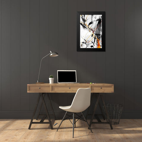 Get It All Out Black Modern Wood Framed Art Print by OnRei