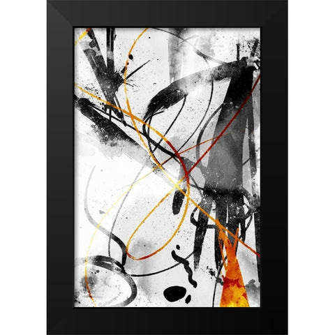 Get It All Out Black Modern Wood Framed Art Print by OnRei