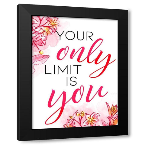 Only You Black Modern Wood Framed Art Print with Double Matting by OnRei