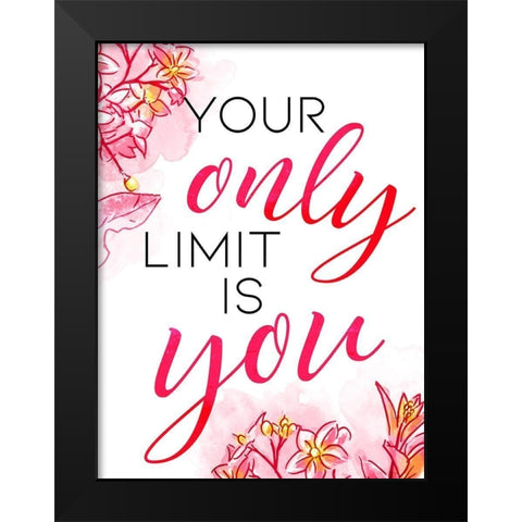 Only You Black Modern Wood Framed Art Print by OnRei