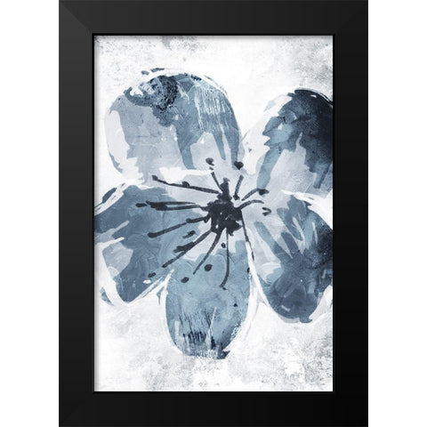 Sketched Cool Flower Mate Black Modern Wood Framed Art Print by OnRei