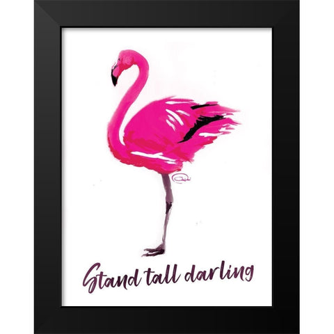 Stand Tall Black Modern Wood Framed Art Print by OnRei