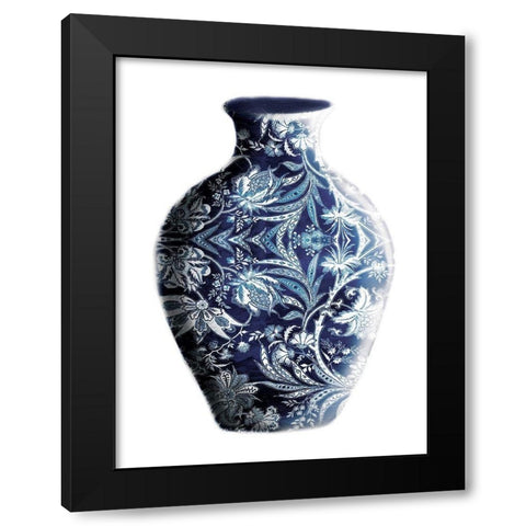 Clean Vase Black Modern Wood Framed Art Print with Double Matting by OnRei