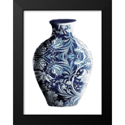 Clean Vase Black Modern Wood Framed Art Print by OnRei