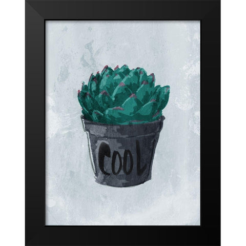 Cool Plant Black Modern Wood Framed Art Print by OnRei