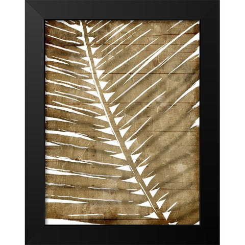 Brown Palms Black Modern Wood Framed Art Print by OnRei