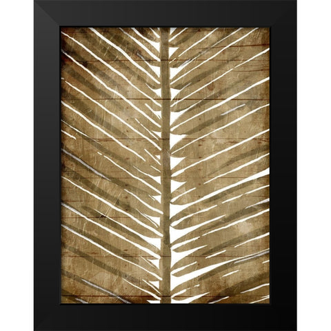 Brown Palms Mate Black Modern Wood Framed Art Print by OnRei